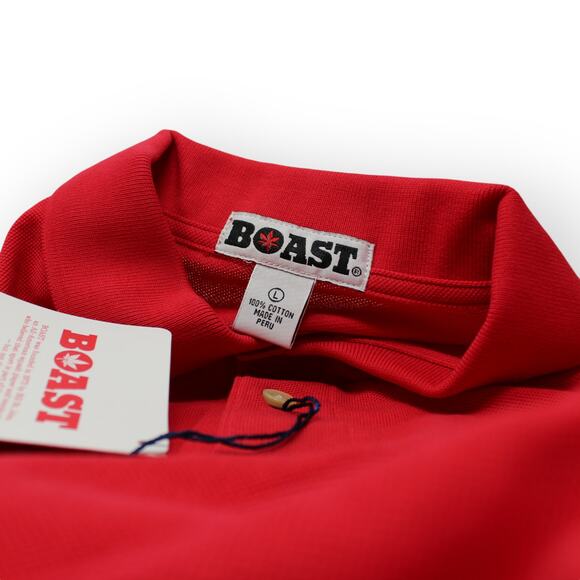 BOAST USA Men Large Blank Core Classic Pique Polo Red NWT - Picture 4 of 10